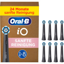 Oral-B Braun Oral-B iO Gentle Clean 8-pack, black brush heads, for sensitive areas and healthier gums