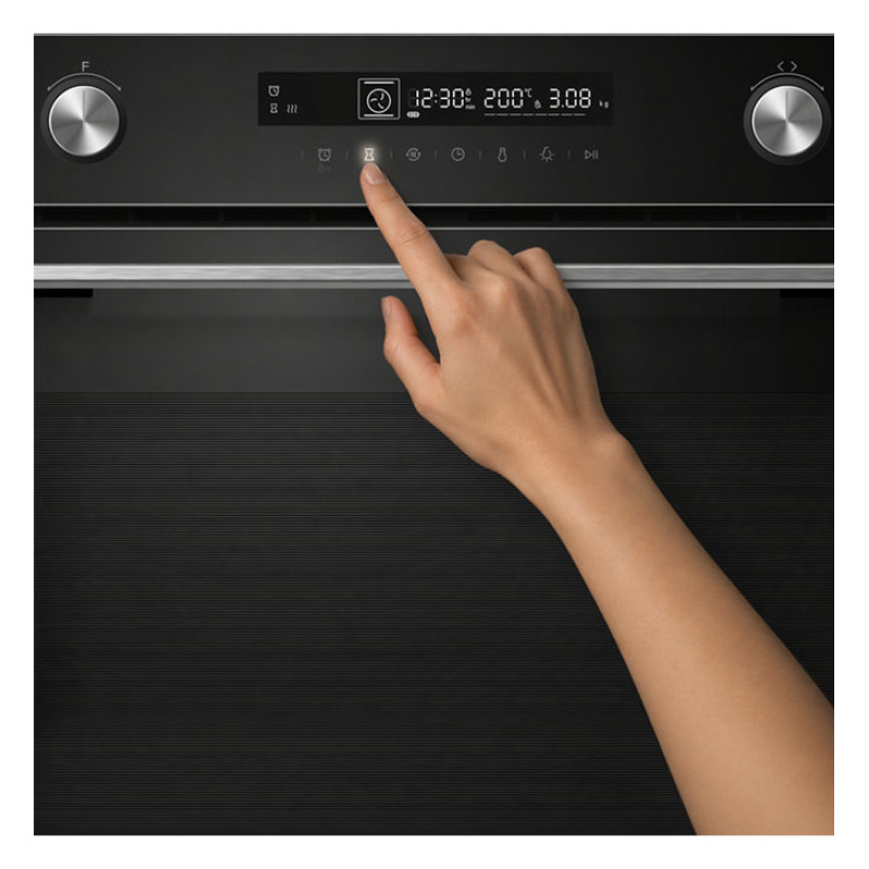 Built-in oven 72L with self-cleaning function, HBO-M7212GCDRP-GBK HEINNER