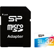 Silicon Power Karta Silicon Power Colorful Elite MicroSDHC 32 GB Class 10 UHS-I  (SP032GBSTHBU1V20SP)