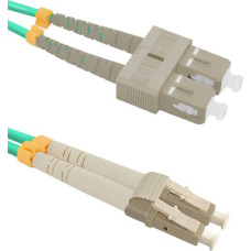 Qoltec Optic Patchcord LC/UPC - SC/UPC MM 50/125 OM4 1m (54348)