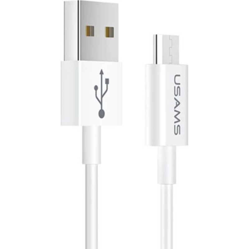 Usams USB cable Usams USB-A - microUSB 1 m White (63863-uniw)