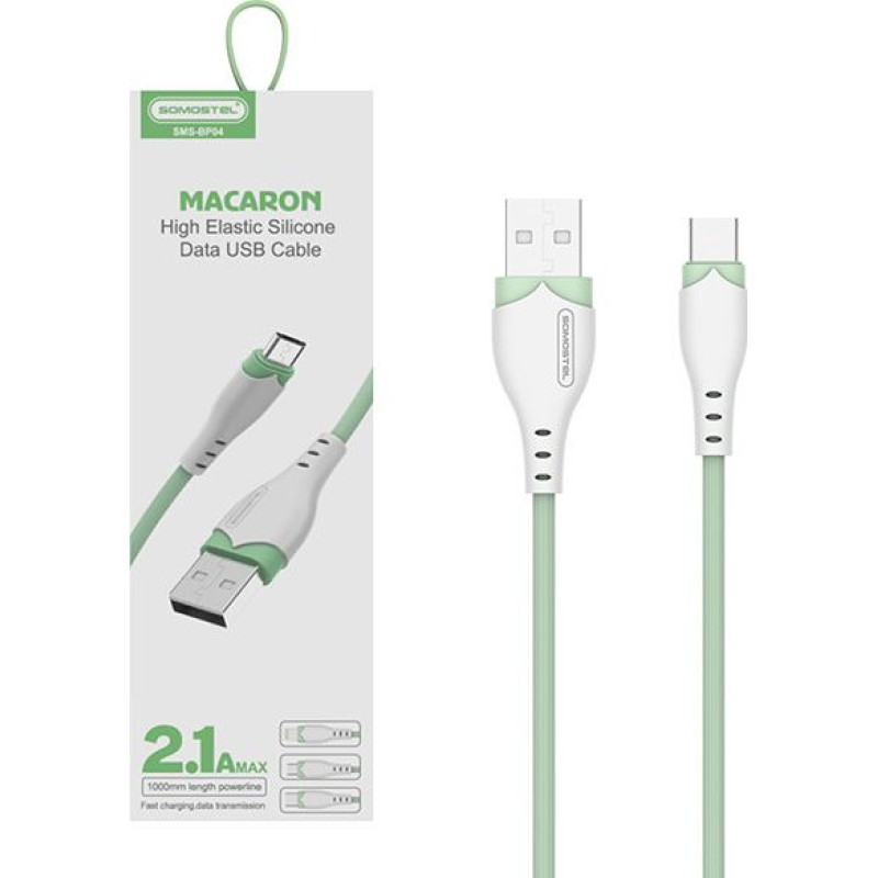 Somostel USB cable Somostel USB-A - USB-C 1.2 m Green (28262)
