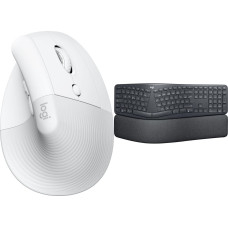 Logitech Mysz Logitech Lift Off-White (910-006475) + Ergo K860 (920-010108)