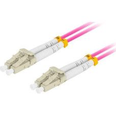 Lanberg PATCHCORD LIGHT HAIR MM LC/UPC-LC/UPC DUPLEX 3.0MM OM4 50/125 LSZH 5M VIOLET LANBERG