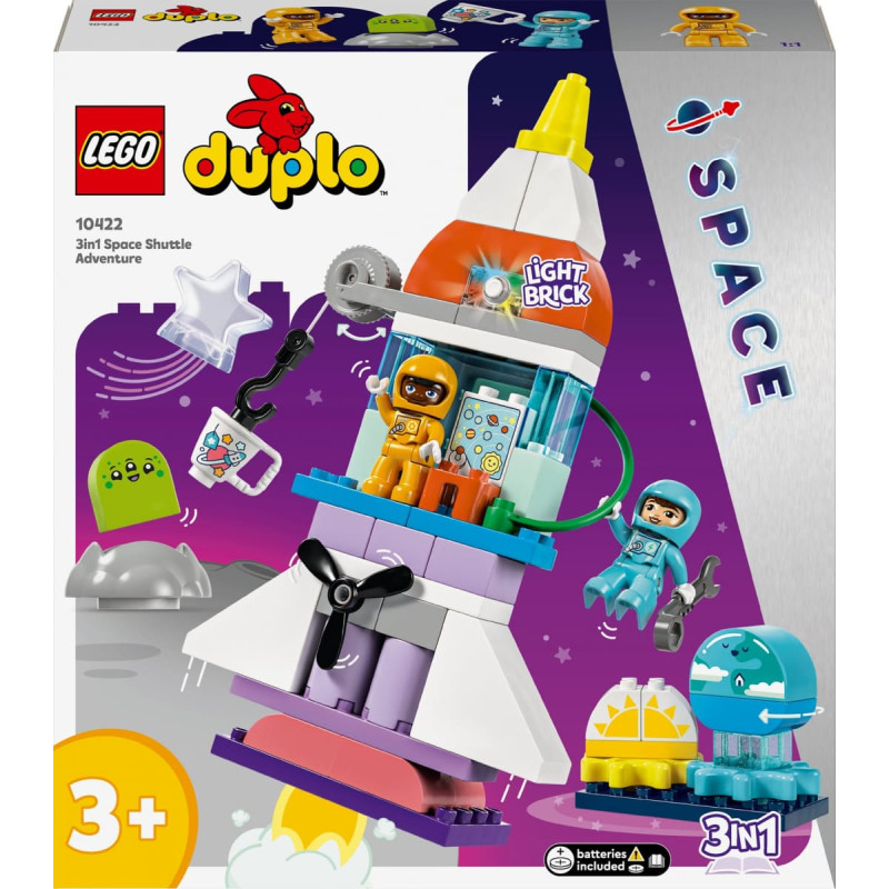 Lego 10422 DUPLO 3-in-1 space shuttle for many adventures, construction toy