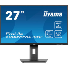 Iiyama Prolite XUB2797UHSNP-B1, LED monitor - 27 -  black (matt), 4K UHD, IPS, USB-C dock, KVM switch, RJ45