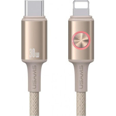 Usams Kabel USAMS Huan Series SJ753 30W USB-C  do USB-C 1,2 m tytanowy