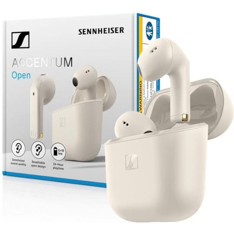 Sennheiser Accentum Open - cream - Bezprzewodowe słuchawki douszne TWS