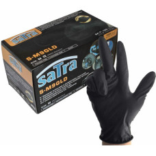 Satra RĘKAWICE NITRYLOWE CZARNE roz. M  100szt.
