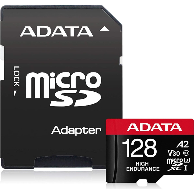Adata MEMORY MICRO SDXC 128GB W/AD./AUSDX128GUI3V30SHA2-RA1 ADATA