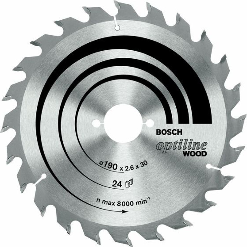 Bosch OPTIILINE CIRCULAR SAW FOR WOOD 190X2,6X30X60T