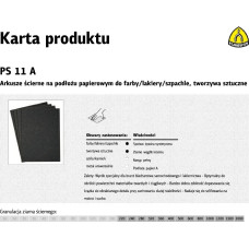 Klingspor ARKUSZE ŚCIERNE NA PODŁOŻU PAPIEROWYM 230mm x 280mm PS11A NA MOKRO gr. 360 /50szt.