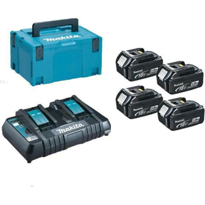 Makita ZESTAW ZASILAJĄCY 18V (BL1850Bx4+DC18RD) MAKPAC