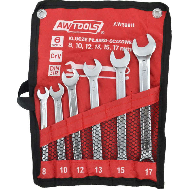 Awtools AW COMBINATION WRENCH SET 6pcs 8-17mm