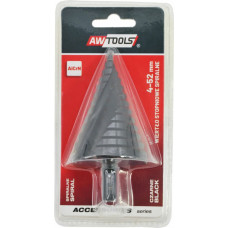 Awtools AW HSS AlCrN BLACK SPIRAL STEP DRILL BIT 4-52mm