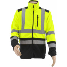 Awtools AW HI-VIS WORK ZIP FLEECE SWEATSHIRT T3 YELLOW/ XL