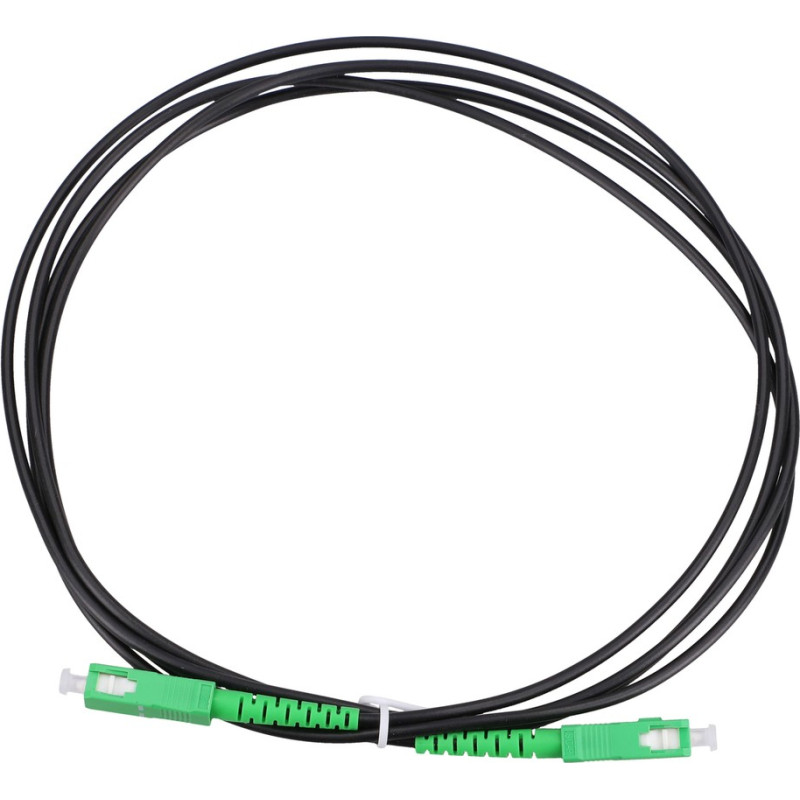 Extralink SC/APC-SC/APC Black | Patchcord | Single mode, Simplex, 3mm, 2m