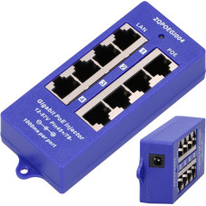 Extralink 4 Port | Gigabit PoE Injector | 4x 1000Mb/s RJ45