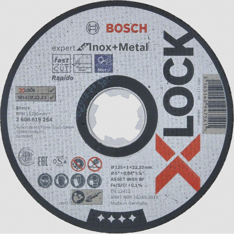 Bosch X-LOCK Cutting Disc INOX    125x1mm