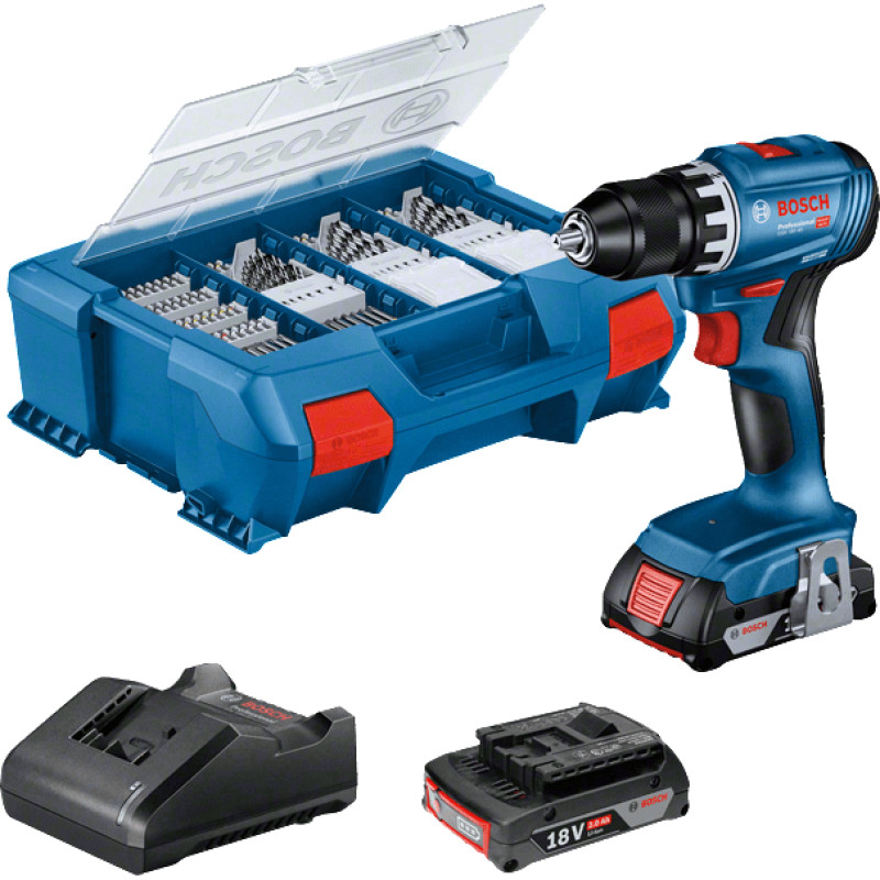 Bosch GSR 18V-45 (2x2,0Ah, 82AC, L-Case