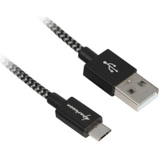 Sharkoon USB 2.0 A-B black / grey 3.0m - Aluminum + Braid