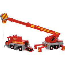 Simba-Dickie Simba Fireman Sam 2-in-1 rescue crane, toy vehicle (red/yellow)