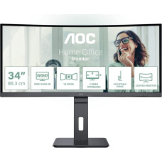 AOC CU34P3CV, LED monitor (86 cm (34 inches), black, WQHD, Adaptive-Sync, USB, 100Hz panel)