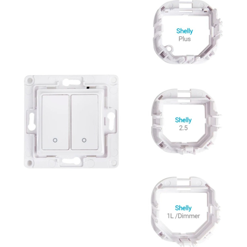 Shelly Wall Switch 2, push button (white)