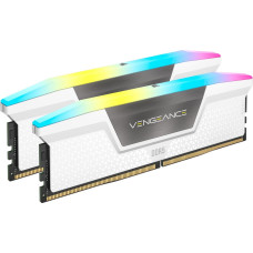 Corsair DDR5 - 32GB - 6400 - CL - 32 (2x 16 GB) dual kit, RAM (white, CMH32GX5M2B6400C32W, Vengeance RGB, INTEL XMP)