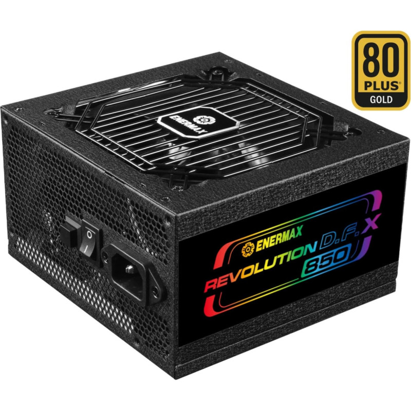 Enermax REVOLUTION DFX 850W, PC power supply (black, 2x 12VHPWR, 4x PCIe, cable management, 850 watts)