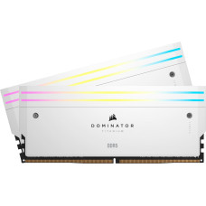 Corsair DDR5 - 64GB - 6000 - CL - 30 (2x 32 GB) dual kit, RAM (white, CMP64GX5M2B6000C30W, Dominator Titanium, INTEL XMP)