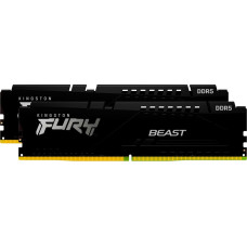 Kingston FURY DDR5 - 32GB - 6000 - CL - 30 (2x 16 GB) dual kit, memory (black, KF560C30BBEK2-32, Fury Beast, INTEL XMP, AMD EXPO)