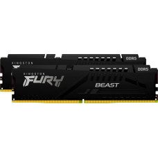 Kingston FURY DDR5 - 32GB - 6400 - CL - 32 (2x 16 GB) dual kit, memory (black, KF564C32BBK2-32, FURY Beast, INTEL XMP)