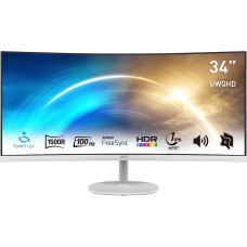 MSI PRO MP341CQWDE, LED monitor (86 cm (34 inches), white, WQHD, VA, curved, 100Hz panel)