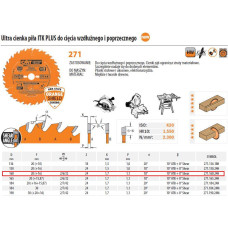 CMT PIŁA UNIWERSALNA ITK D=160 F=20 Z=24 K=1,7/1,1 ULTRACIENKA