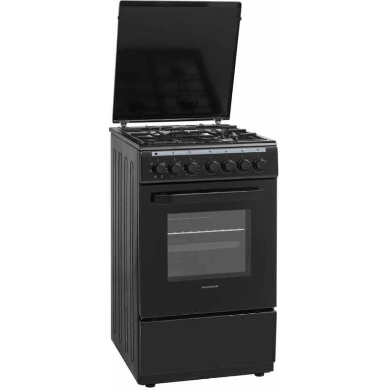 Kombinētā gāzes plīts HFSC-V60LITGC-BK HEINNER