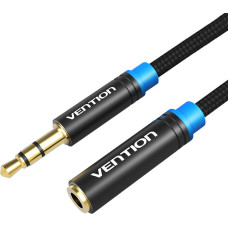 Vention Cable Audio Braided 3.5mm male-female Vention VAB-B06-B100-M 1m Black