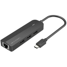 Vention Hub USB-C to 3x USB 2.0, RJ45, Micro USB Vention TGOBB 0.15m, Black