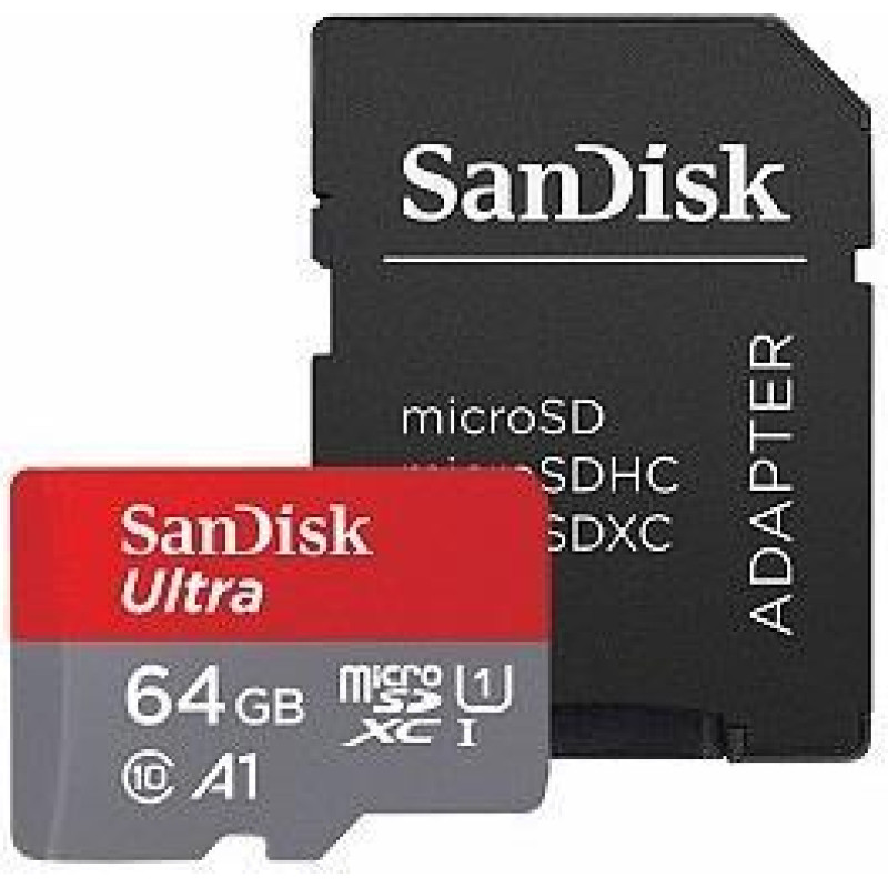 Sandisk By Western Digital MEMORY MICRO SDXC 64GB UHS-I/W/A SDSQUAB-064G-GN6MA SANDISK