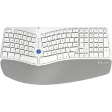 Delux Wireless Ergonomic Keyboard Delux GM901D BT+2.4G (white)