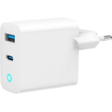 Gembird GaN USB-A USB-C Charger LED 65W PD QC3.0 white