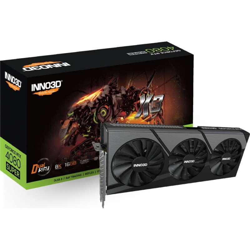 Inno3D GeForce RTX 4080 SUPER X3, graphics card (DLSS 3, 3x DisplayPort, 1x HDMI 2.1)