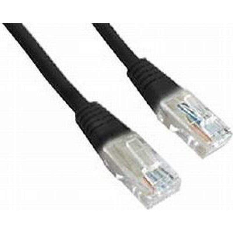 Gembird patch cord RJ45, cat. 5e, UTP, 5m, black (PP12-5M/BK)