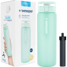 Wessper Szklana butelka ActiveMax 680ml miętowa