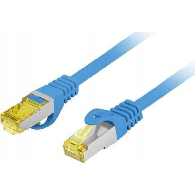Lanberg Patchcord Lanberg S/FTP kat.6A 5m LSZH CU fluke passed niebieski