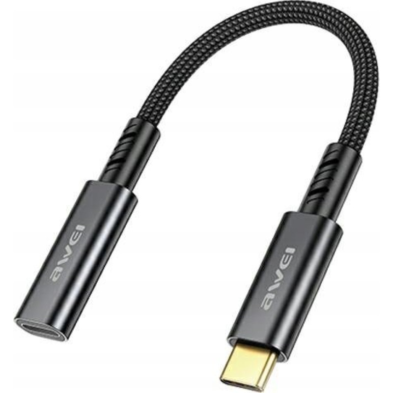 Awei Adapter USB Awei AWEI Adapter CL-216T USB-C/USB-C czarny/black