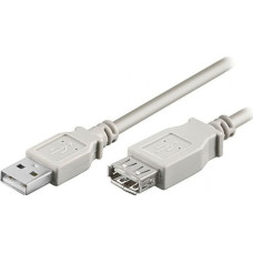 Neutralle Kabel USB Neutralle Logo Przedłużacz USB (2.0), USB A M - USB A F, 5m, szary, blistr