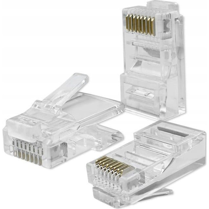 Qoltec Wtyk zł&scaron;cze modularne RJ45 | CAT6 | UTP | Pozłacane styki |      100 sztuk