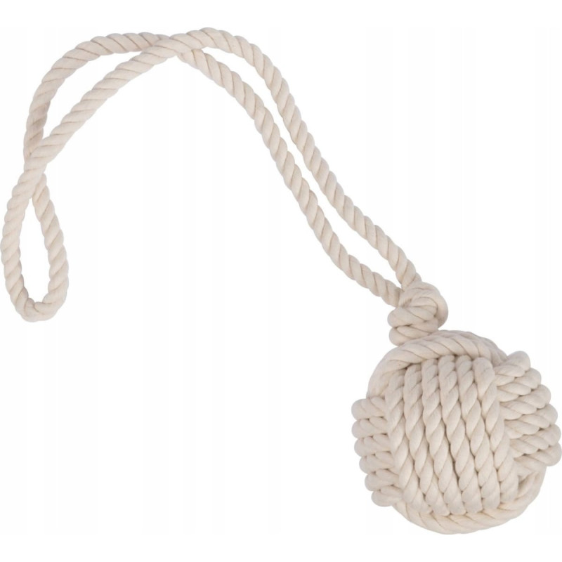 Homea Piłka na sznurku dla psa, 48 cm, kolor naturalny