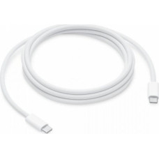 Apple USB 2.0 charging cable, USB-C plug > USB-C plug (white, 2 meters, sleeved, charging with up to 240 watts)